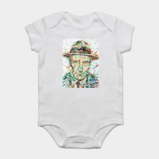 WILLIAM S. BURROUGHS watercolor portrait .5 Baby Bodysuit